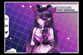 design live2d vtuber model and rigging anime vrm model