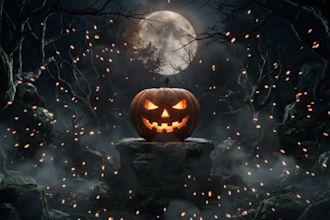 create a spooky halloween logo animation intro or outro scary for youtube