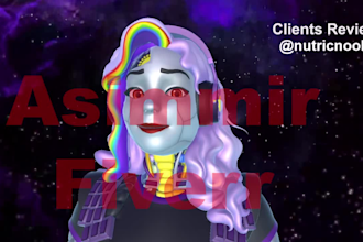 do 3d anime vtuber, vrchat avatar and VR character