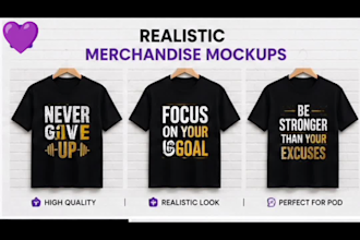 design professional merchandise mockups for your brand