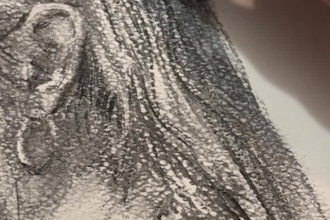 draw an illustration with charcoal