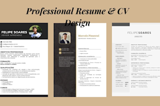 a professional resume, cv, and cover letter in canva