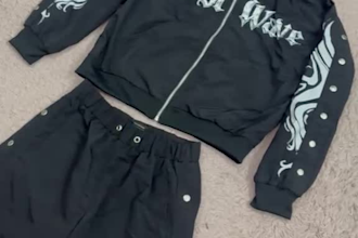 manufacture custom streetwear zip up hoodie and  pants set