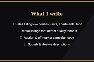 write persuasive real estate listing descriptions for property
