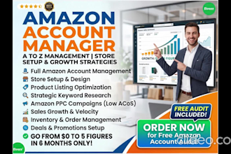 setup manage amazon account listing optimization PPC complete store