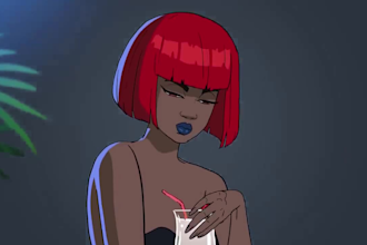 2d cartoon animation, 2d animation video, 2d music video