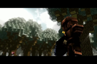 make minecraft animation, 3d minecraft music animation video
