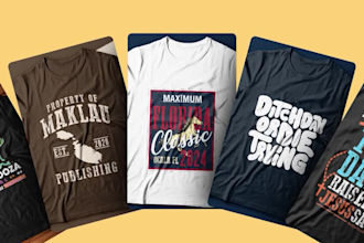 do custom tshirt design and typography t shirt