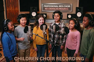 record children choir or kids background vocals for your track