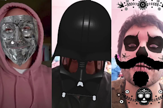 do professional ar filter for instagram snapchat tiktok streaming, face tracking