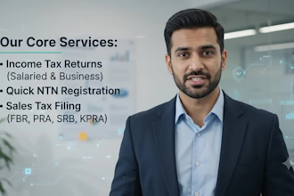 do pakistan tax return filing, ntn, and sale tax compliance