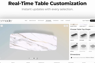 2d 3d shopify zakeke product configurator furniture  customily kickflip etsy pod