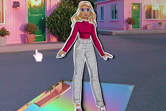 create collage stop motion outfit changes