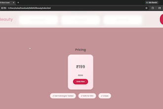 create mordern ai landing page design