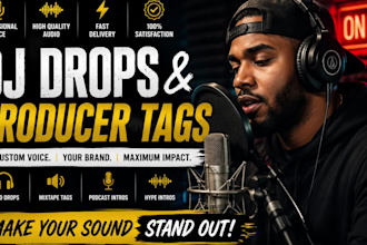 record a custom dj drop, radio drop, tag or voiceover work