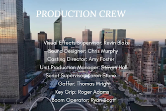 design the ending credits for your own movie