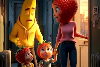 create viral ai fruit drama videos for tiktok, reels and youtube shorts