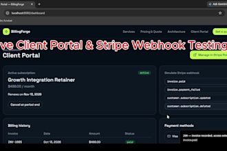develop custom stripe billing integrations, webhooks