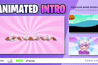 create a custom gaming logo animation and youtube intro