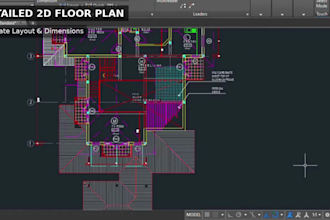 create 2d autocad floor plans, elevations and PDF to dwg