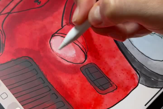 create unique watercolor hand drawn icons and illustrations