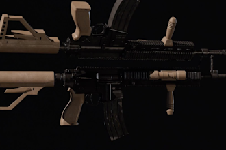 create a high quality 3d hard surface prop