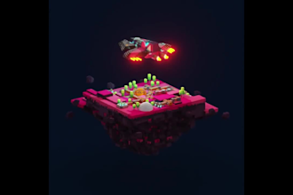 create anything you ask me for in voxel art