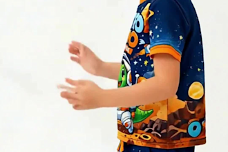 design adorable kids t shirt artwork