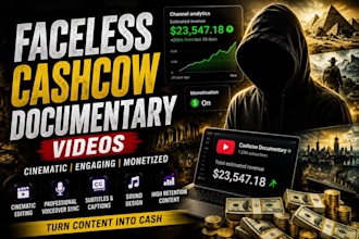 edit professional faceless documentary and storytelling videos