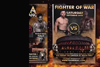 design a professional advertising boxing sports flyer or poster
