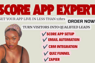 scoreapp quiz funnel scorecard score app landing page with CRM for lead gen quiz