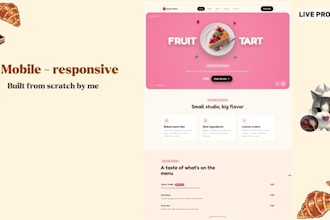 design a luxury bakery, cafe and restaurant website