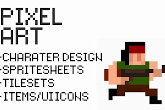 create pixel art characters and animations for your games