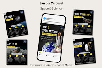 design professional social media carousel posts