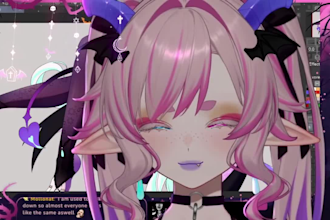 design and rig nsfw vtuber model female 2d vtuber rigging 3d vtuber commission