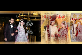 design a professional luxury wedding album and photo book
