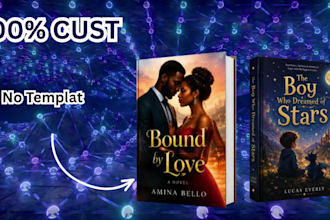 book cover design, fix paperback or hardcover design using canva and indesign