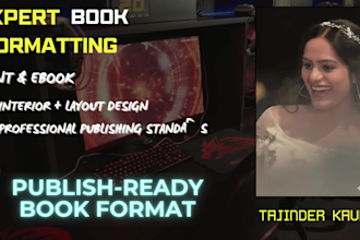 deliver a kindle ebook formatting and paperback formatting