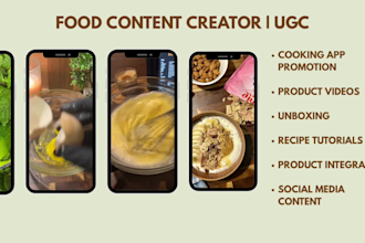 create engaging faceless food and cooking ugc videos for your brand