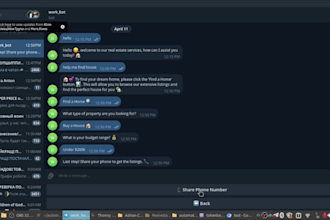 build an ai real estate telegram bot with AWS and google sheets