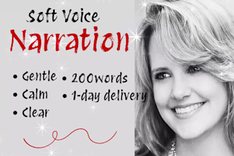 record soft voice storytelling and narration