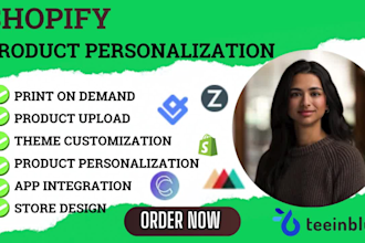 setup shopify product personalizer teeinblue setup customily zakeke gelato