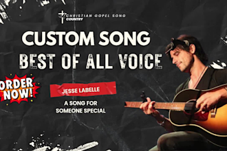 write and produce a custom song for wedding birthday tribute or anniversary
