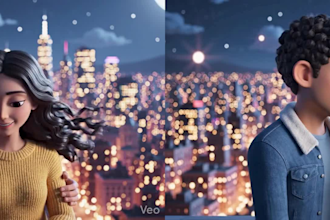 create 3d ai animated proposal video 3d romantic storytelling 3d pixar stories