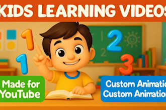 do kids video for your channel, 3d animation for kids channel