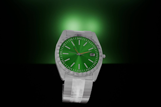 creat a realistic watch render and animation