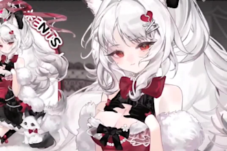 design live2d vtuber model art, ready to rig vtuber artist illustration studio