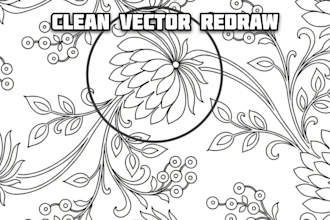 create a beautiful hand drawn floral repeat pattern
