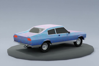 create low poly models of cars