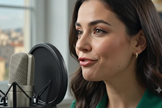 record a female and male voiceover commercial female voiceover spanish voix off